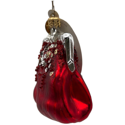 Christopher Radko Christmas Clutch Red European Glass Christmas Ornament 1013880