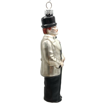 Patricia Breen Seurat Man Black Platinum Artist Christmas Holiday Tree Ornament