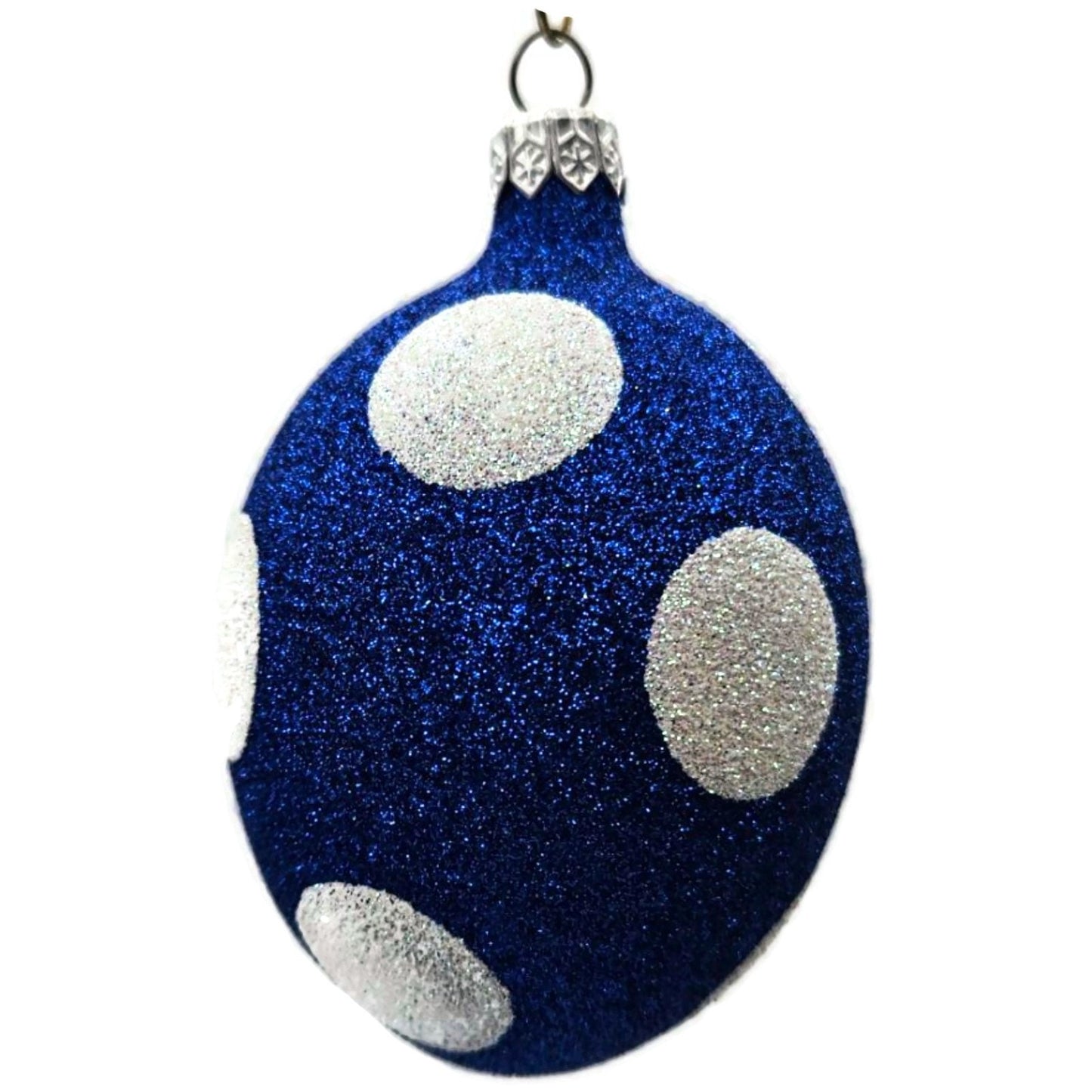 Patricia Breen Egg Blue White Polka Dot Easter Christmas Tree Ornament KKS