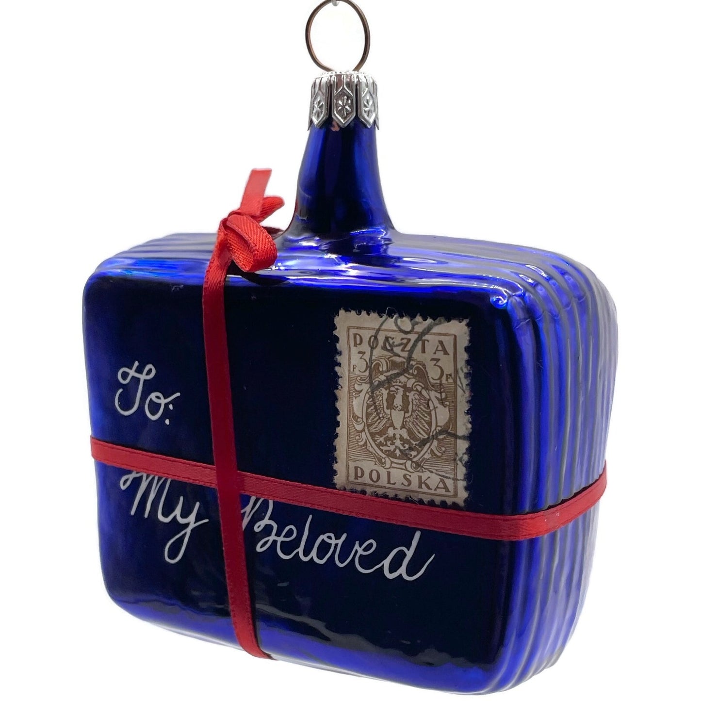 Patricia Breen Letter to My Beloved Blue Valentines Postcard Christmas Ornament