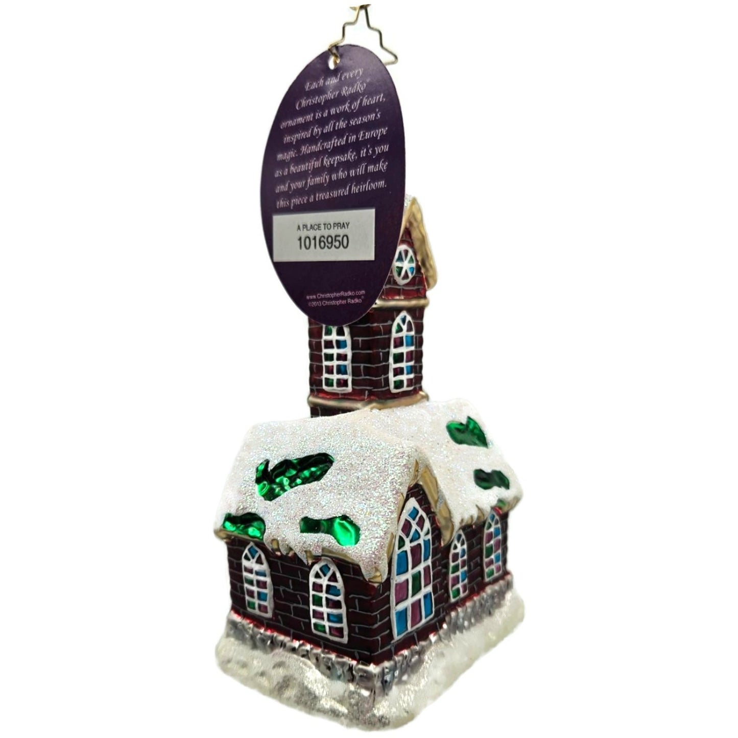 Christopher Radko A Place To Pray Church Christmas Tree Ornament 1016950