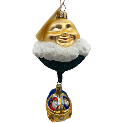 Patricia Breen Santa's Underwater Sleigh Moon Christmas Ornament Signed 9932