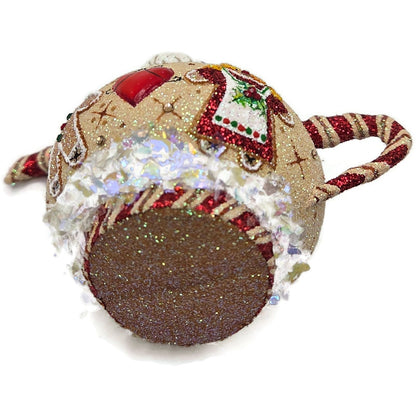 Patricia Breen And Cream Too Gingerbread Santa Snowflakes Christmas Ornament