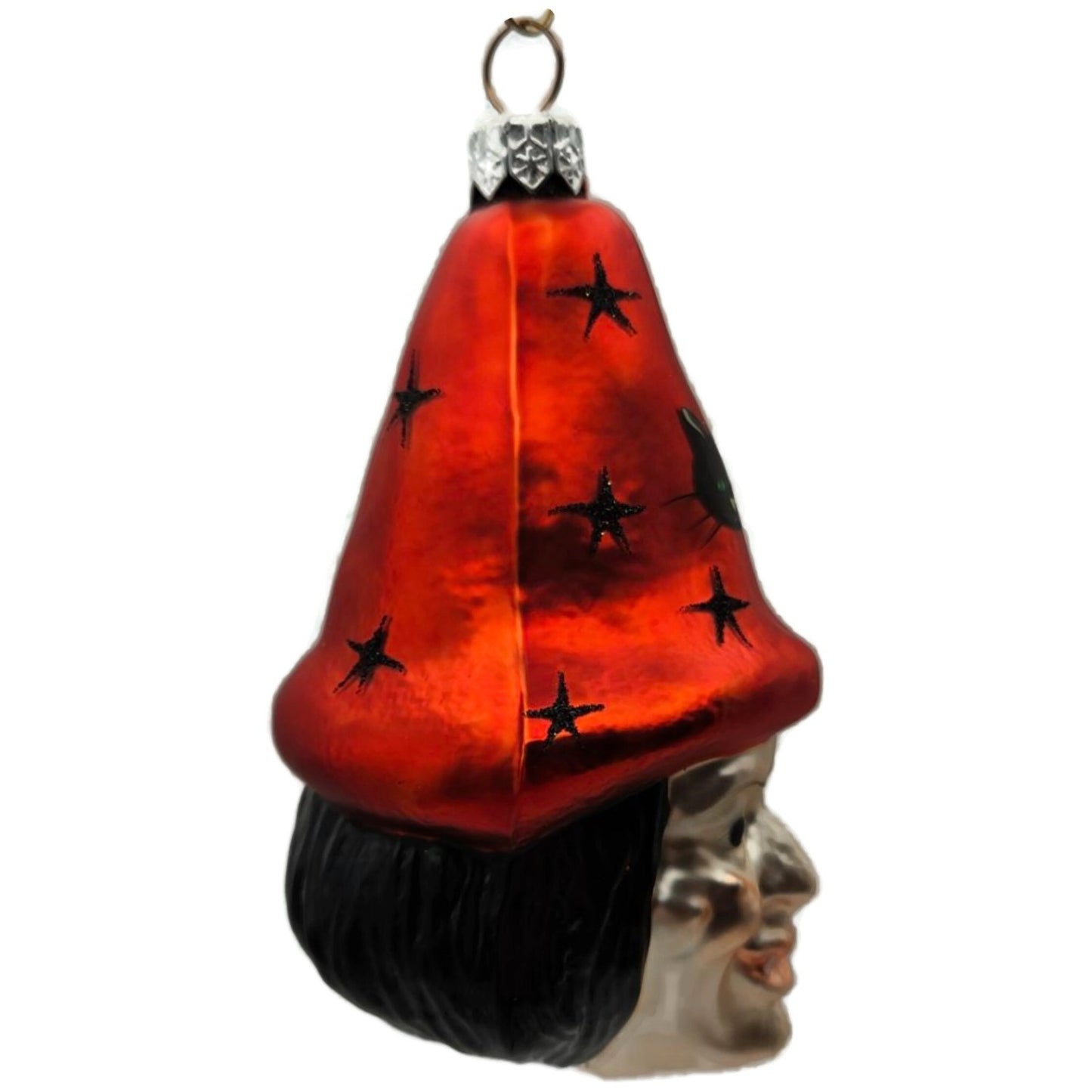 Patricia Breen Witch Hazel Orange Hat Black Cat Halloween Christmas Ornament