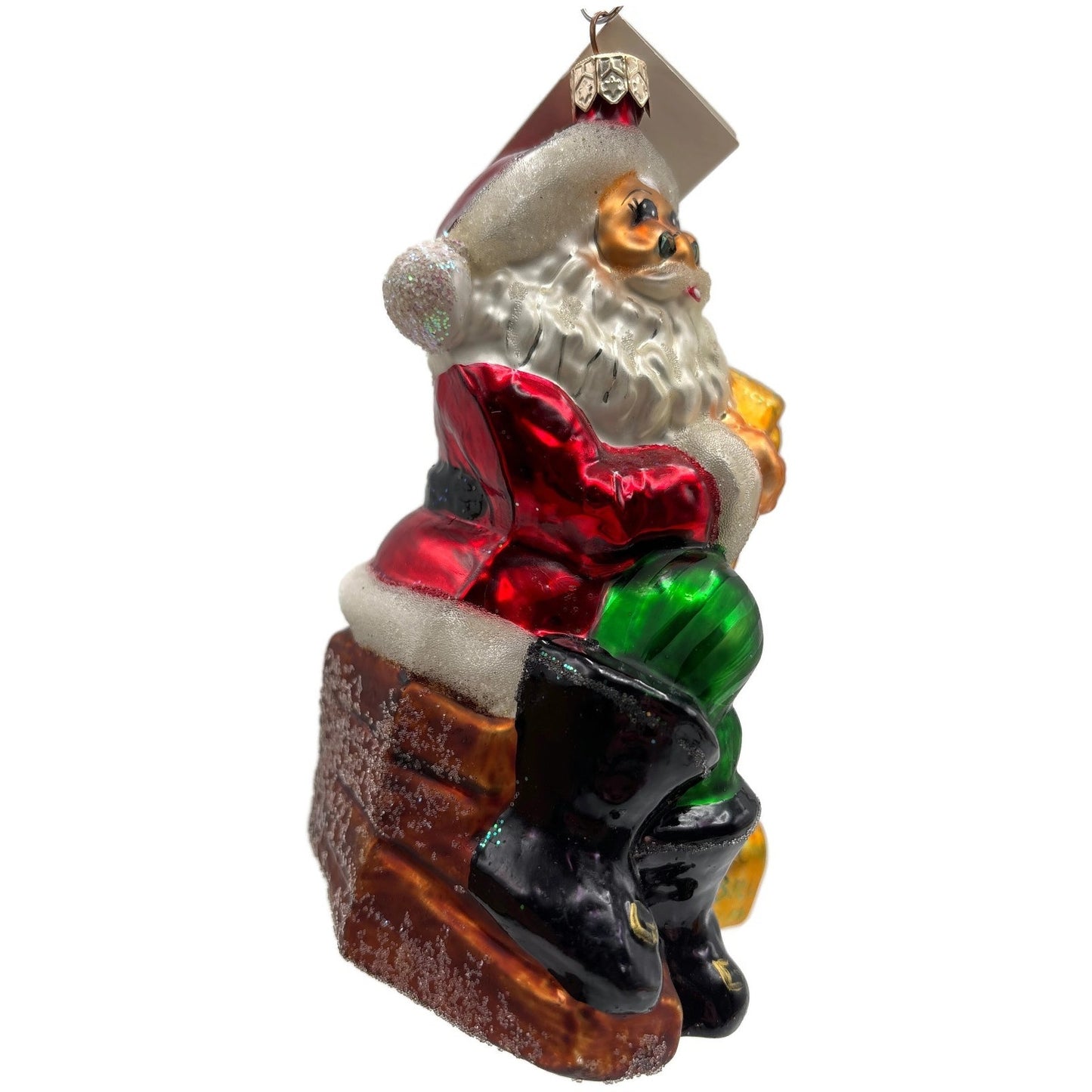 Christopher Radko Making A List Santa Claus Glass Christmas Ornament 97-222-0