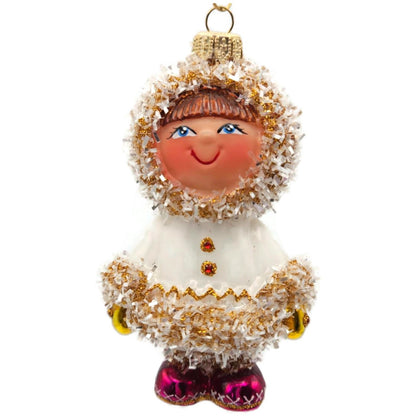 The Ornament King It's a Small World Eskimo Girl Glass Christmas Ornament Radko