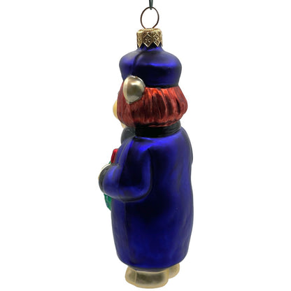 Patricia Breen Mama Bear Blue Hat Coat Holly Wreath Christmas Tree Ornament