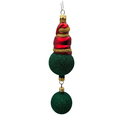 Patricia Breen Jingles the Elf Red Suit Green Ball Christmas Holiday Ornament