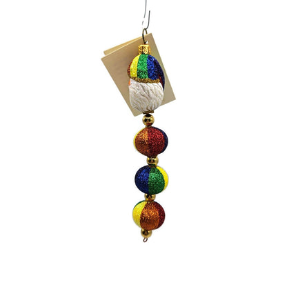Patricia Breen Santa Claus Kinetic Icicle Rainbow Colors Christmas Tree Ornament