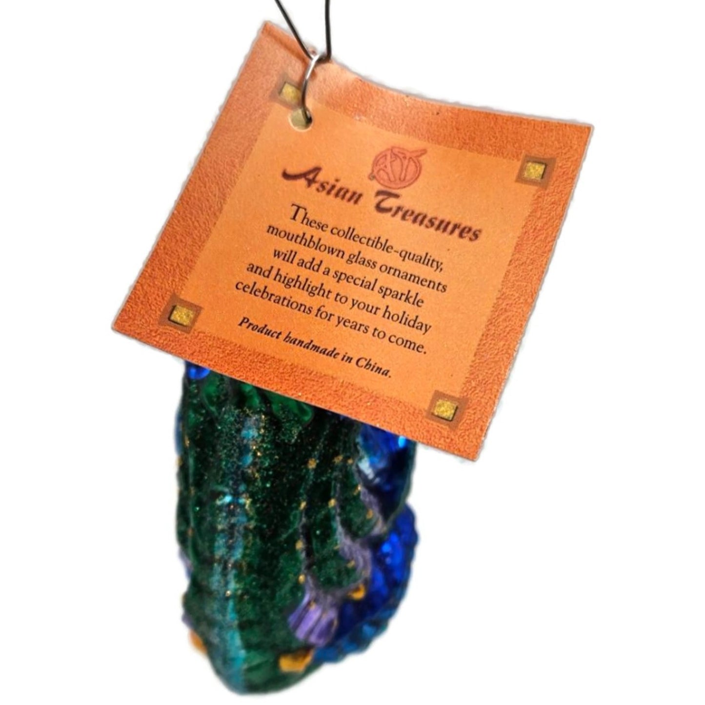 Asian Treasures Chimera Dragon Halloween Fantasy Christmas Tree Glass Ornament