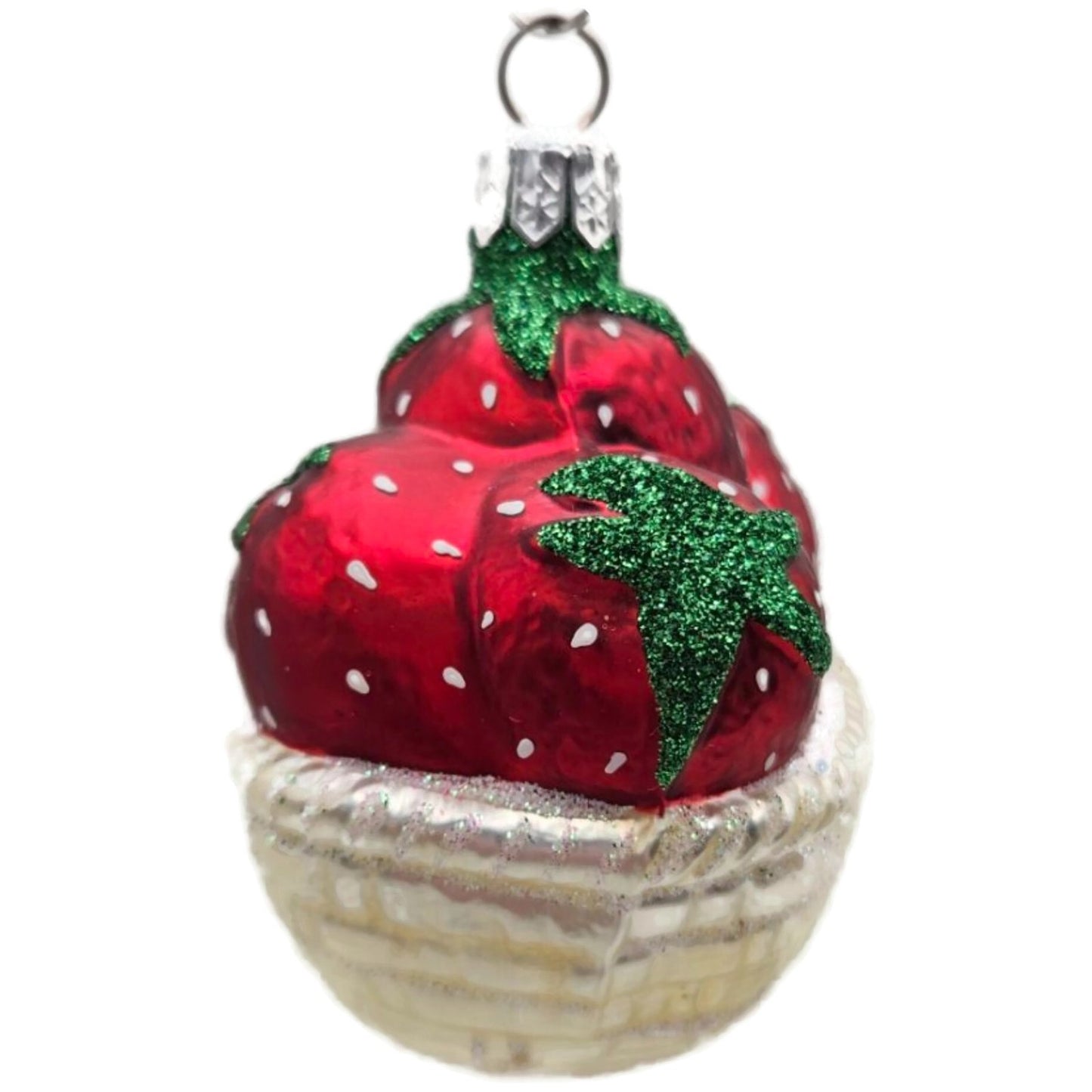 Patricia Breen Strawberry Basket Red Green Fruit Spring Christmas Tree Ornament
