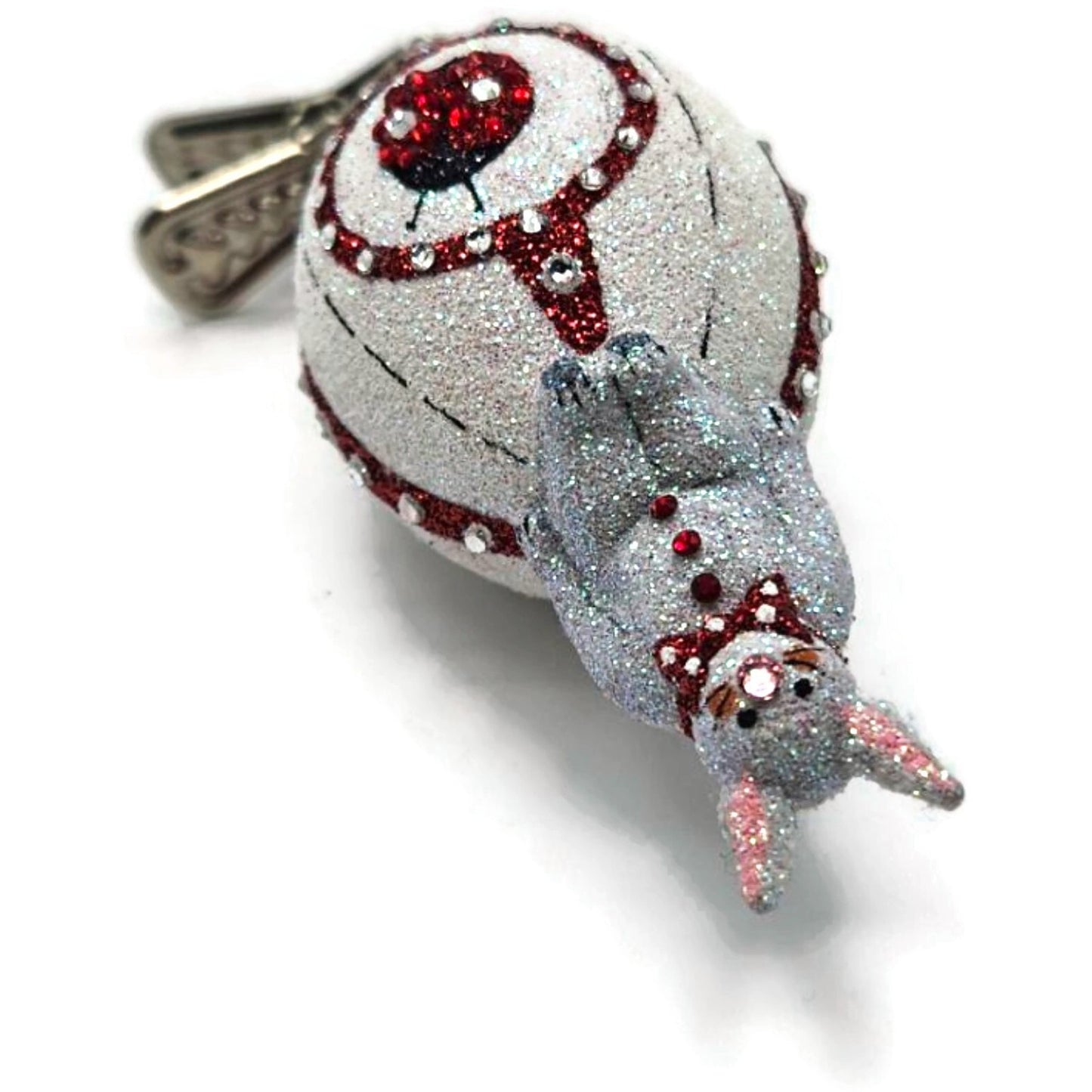 Patricia Breen Sitting Pretty Ladybugs White Red Clip On Easter Holiday Ornament