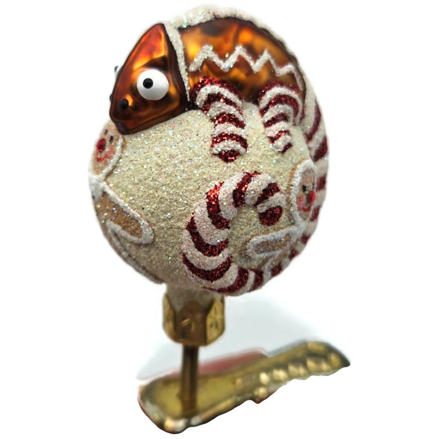Patricia Breen Ultra Miniature Chameleon Gingerbread Clip On Christmas Ornament