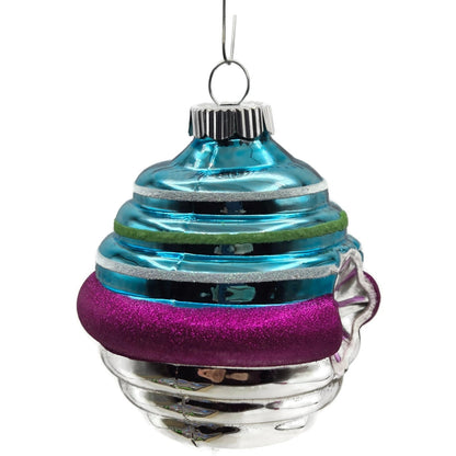 Christopher Radko Shiny Brite Lantern Reflector Christmas Tree Ornament Set of 6