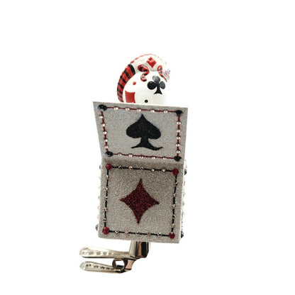 Patricia Breen Pop Goes the Chameleon Card Suits Clip On Christmas Tree Ornament