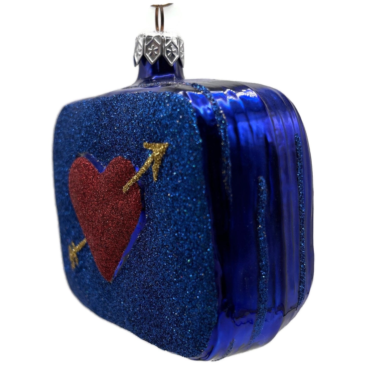 Patricia Breen To My Sweet Blue Shiny Back Valentines Christmas Tree Ornament
