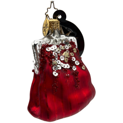 Christopher Radko Christmas Clutch Red European Glass Christmas Ornament 1013880