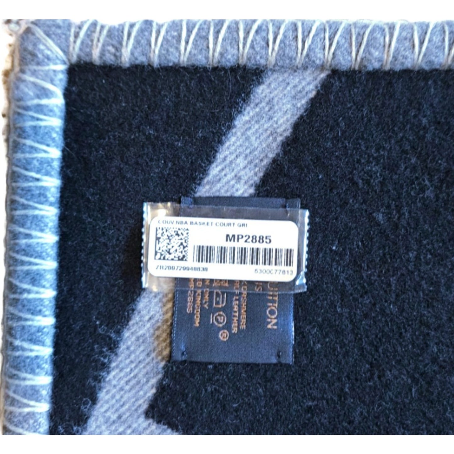 Louis Vuitton NBA Blanket Basketball Court Monogram Wool Cashmere MP2885 Rare