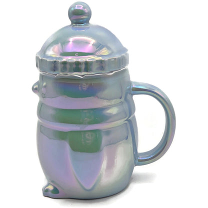 Starbucks Penguin Coffee Mug Hat Lid Limited Edition Iridescent Ceramic 14 oz