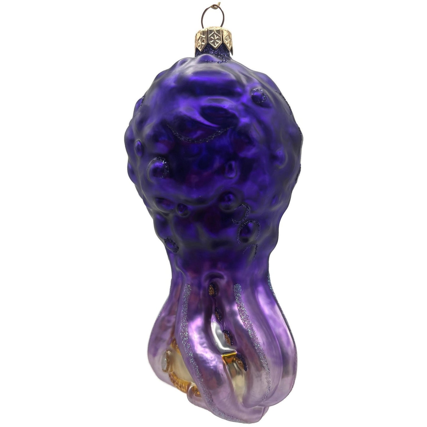 Patricia Breen Help Santa! Purple Octopus Aquatic Summer Christmas Tree Ornament