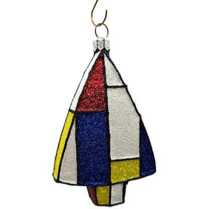 Patricia Breen Mondrian Tree Piet Abstract Art Dutch Artist Christmas Ornament