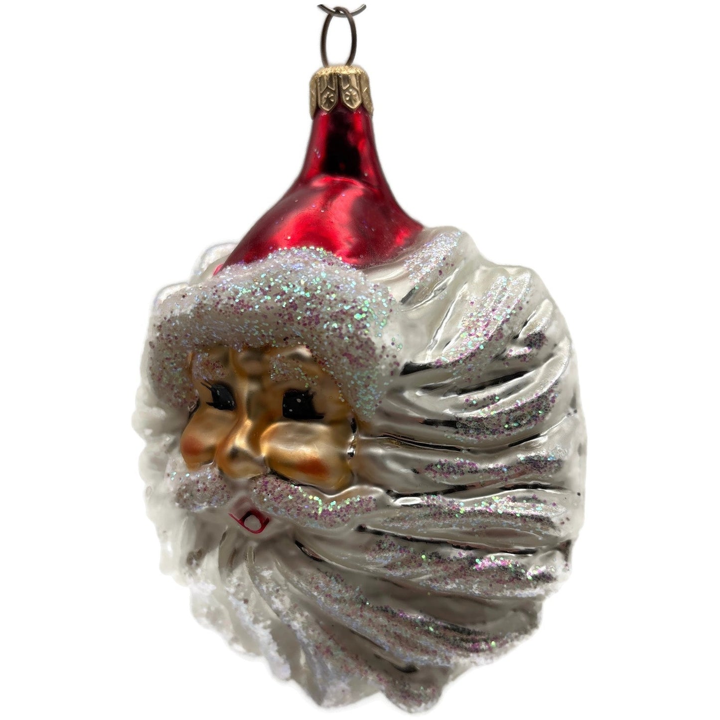 Christopher Radko Winter Wind Santa Beard Face Christmas Tree Ornament 96-121-0