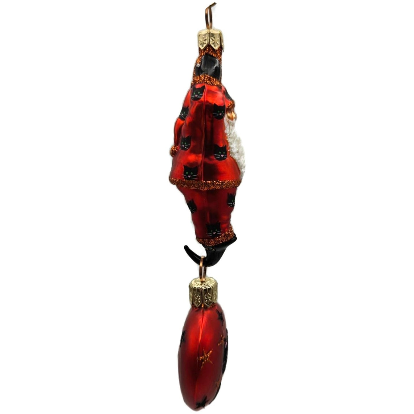 Patricia Breen Cirque de Nicoud Santa Medallion Kitty Faces Halloween Ornament