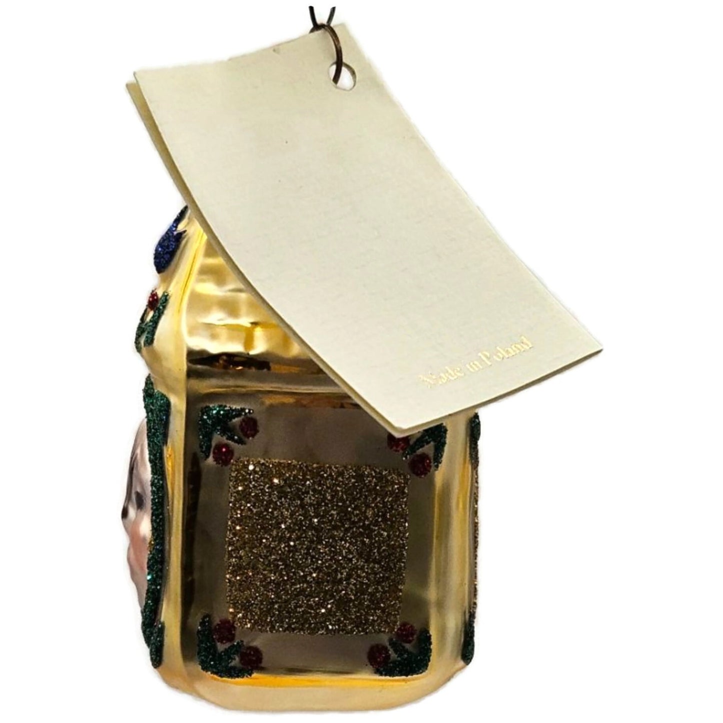 Patricia Breen Hickory Dickory Clock Gold Green Trim Christmas Tree Ornament