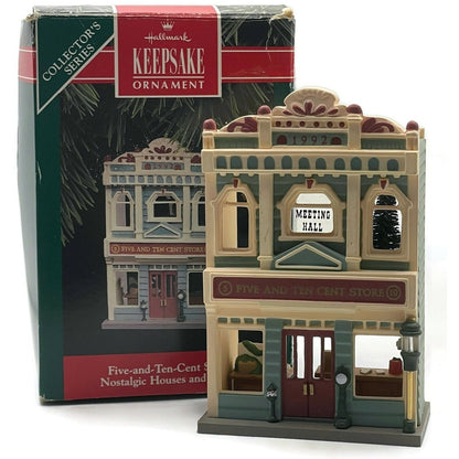 Hallmark Ornament Five and Ten Cent Store 1992 Nostalgic Christmas Village Tree