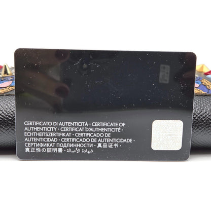 Dolce & Gabbana Black Leather Gold Zip Around Wallet Nutcracker King Stars Royal