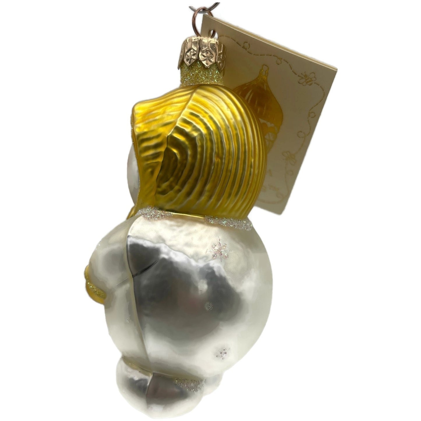 Patricia Breen Snowbaby Yellow Snowflakes Snowman White Christmas Tree Ornament