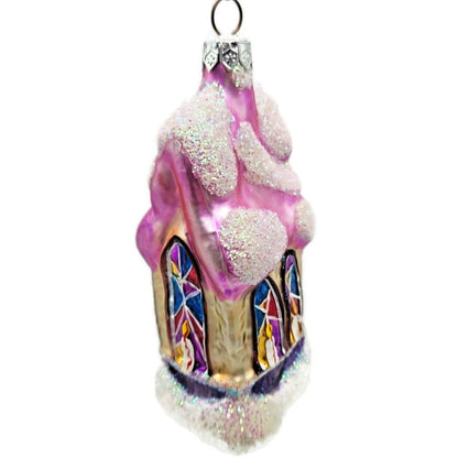 Christopher Radko Midnight Mass Pink Purple Chapel Christmas Ornament 94-913-2