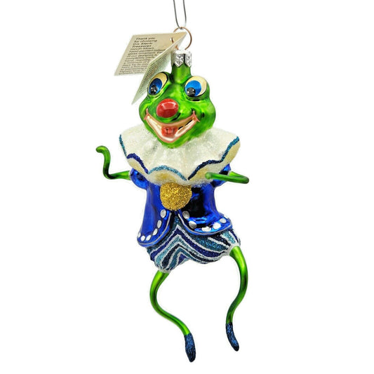 Slavic Treasures Jumping Jester Frog Halloween Christmas Tree Ornament 00402AFB