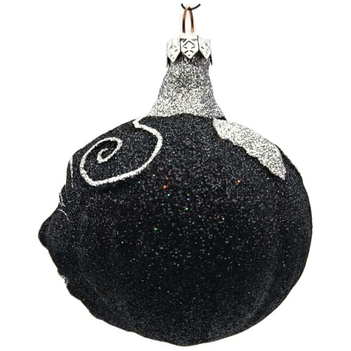 Patricia Breen Halloween Fanciful Pumpkin Black Silver Christmas Ornament 9812