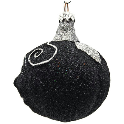 Patricia Breen Halloween Fanciful Pumpkin Black Silver Christmas Ornament 9812