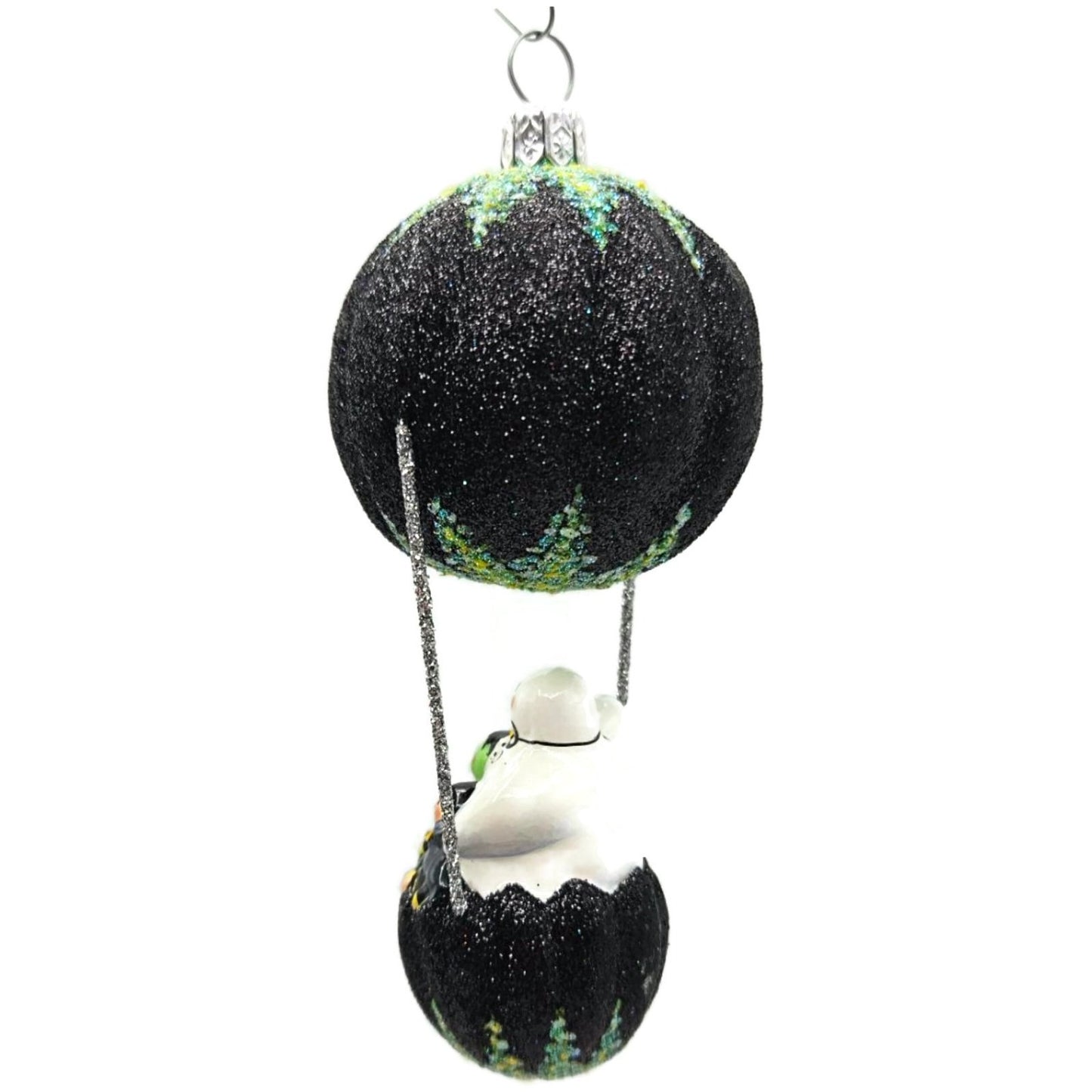 Patricia Breen Sweet Seekers Black Pumpkin Ghost Bat Halloween Tree Ornament