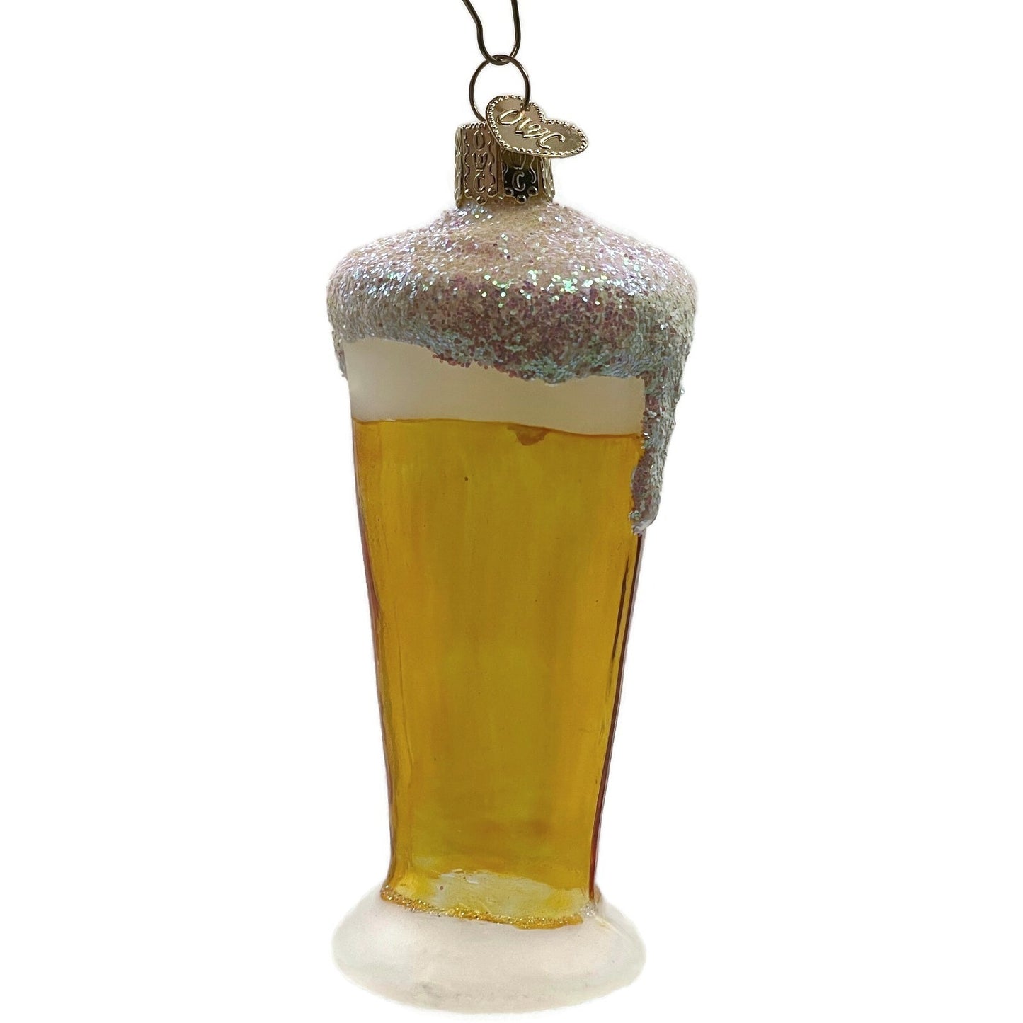 OWC Draft Glass Of Beer Ornament With Foam Old World Christmas Tree Decor