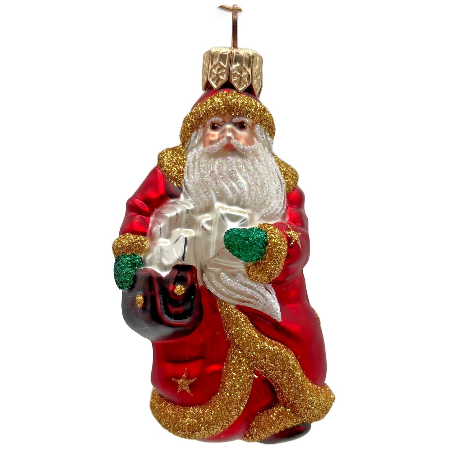 Patricia Breen Miniature Through The Rain And Snow Gold Stars Christmas Ornament