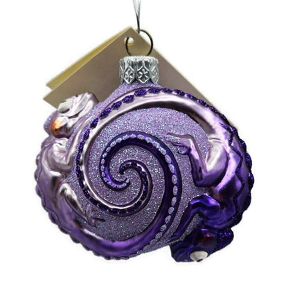 Patricia Breen Once Again for James Lavender Purple Chameleon Christmas Ornament