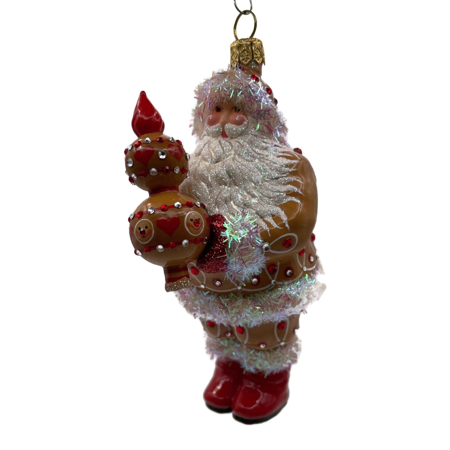 Patricia Breen Crowning Glory Gingerbread Santa Claus Christmas Tree Ornament