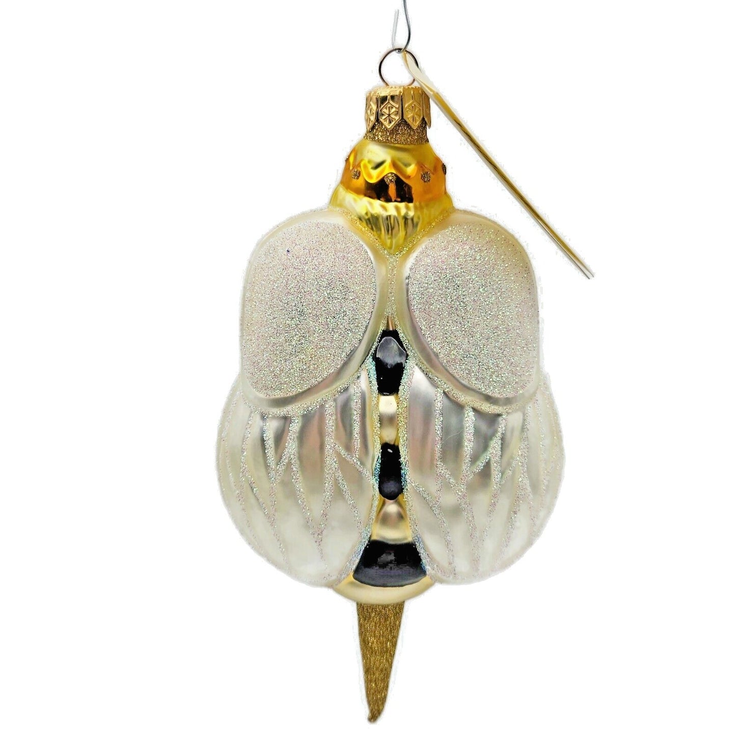 Patricia Breen Queen Bee Insect Gold White Spring Christmas Holiday Ornament