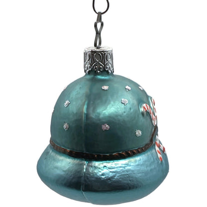 Inge Glass Ornament Christmas Cap Candy Canes Old World Christmas Tree Decor