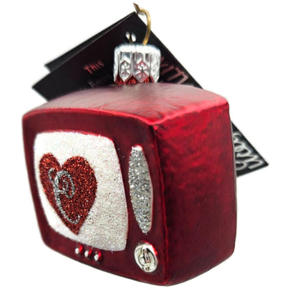 Patricia Breen Nicholas At Night Heart Red Valentines Christmas Ornament Signed