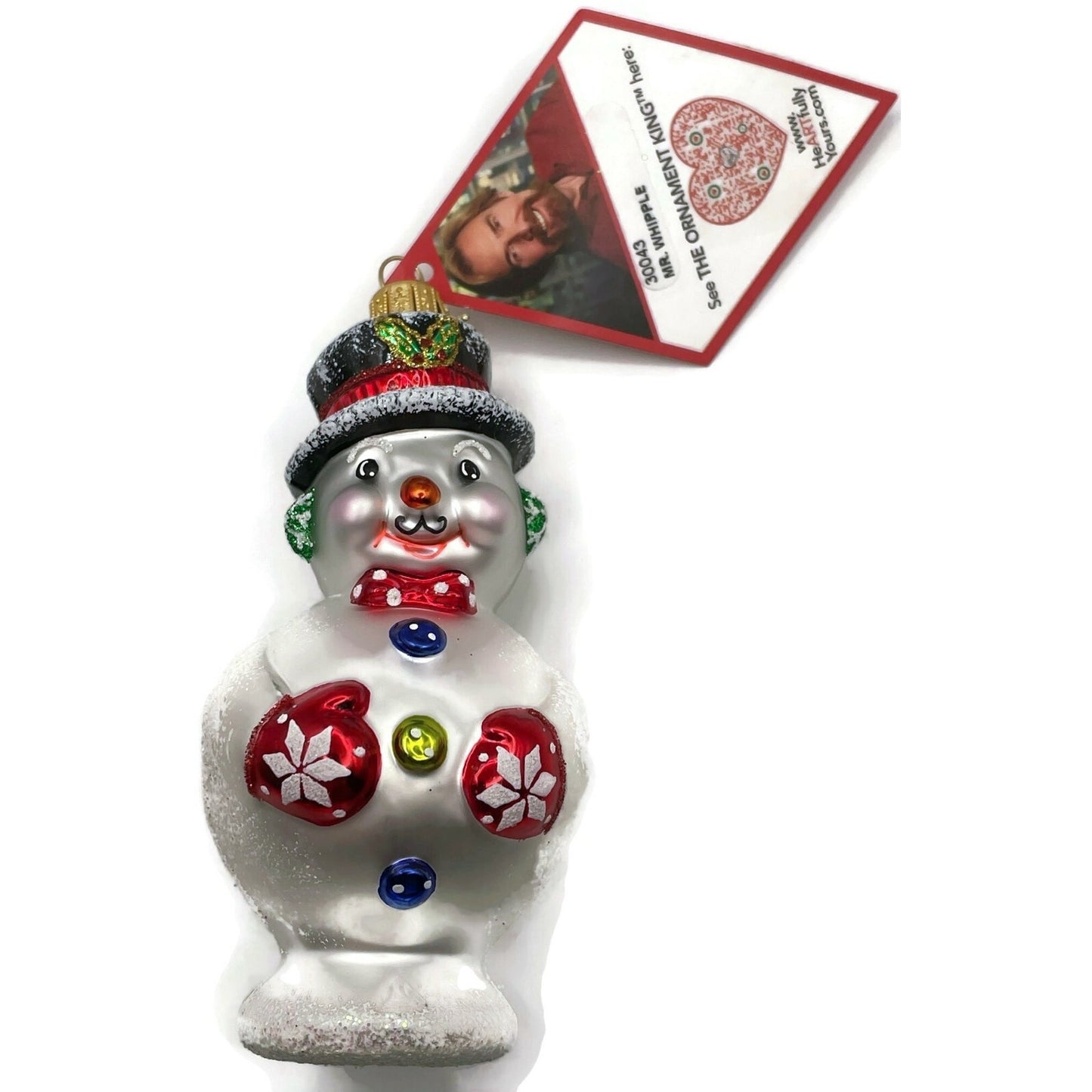 Heartfully Yours Ornament Mr. Whipple Snowman With Hat Christmas Radko Decor