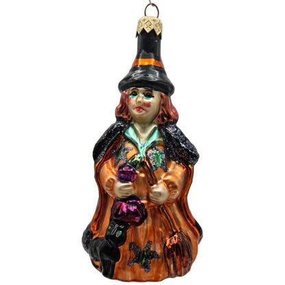Christopher Radko Witch Orange Stars Dress Halloween Christmas Tree Ornament