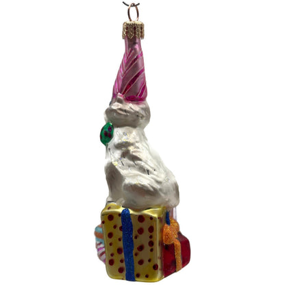 Christopher Radko Party Puss Cat Gifts Easter Christmas Tree Ornament 01-0403-0