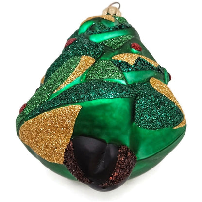 Patricia Breen Cubist Tree Green Gold Star Art Forest Cubism Christmas Ornament