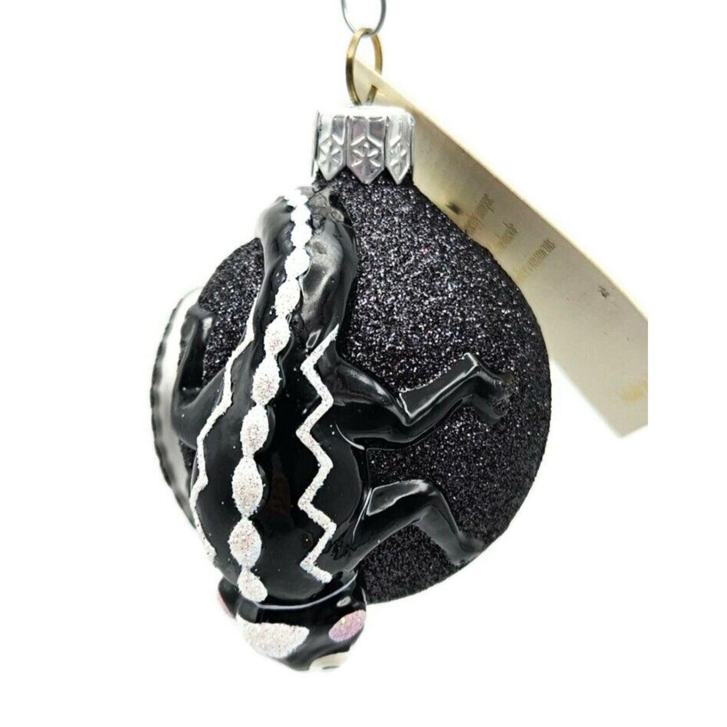 Patricia Breen Once Again for James Chameleon Black Platinum Christmas Ornament