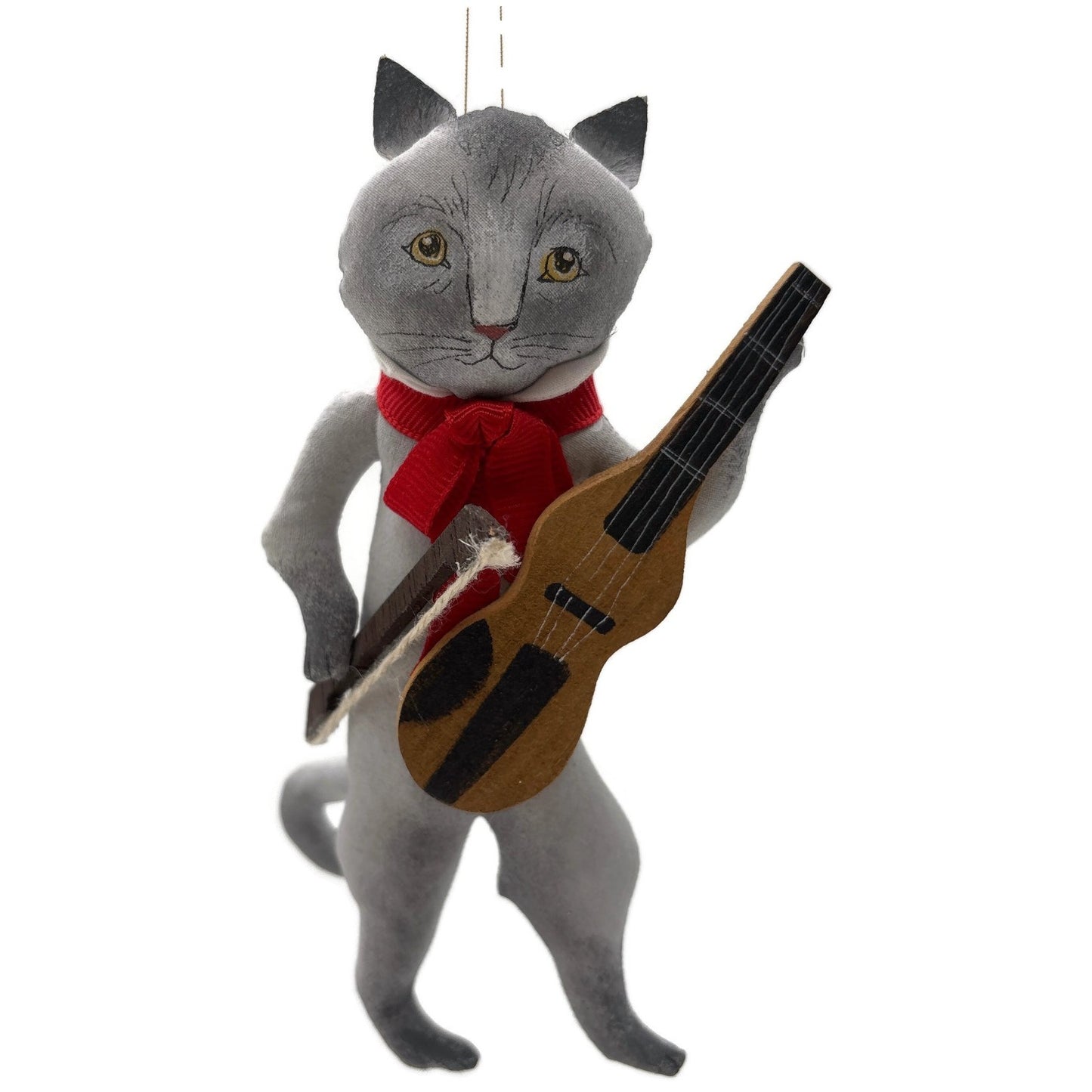 Gladys Boalt The Cat and the Fiddle Fabric Handmade Signed Christmas Ornament