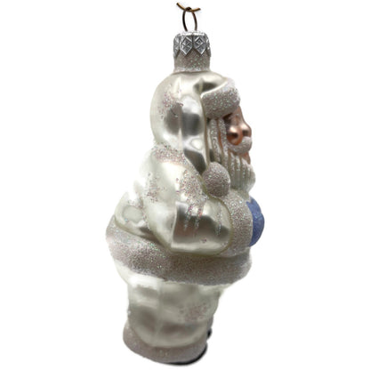 Patricia Breen HO HO HO Santa Claus Pearl Snowflakes Dots Christmas Ornament